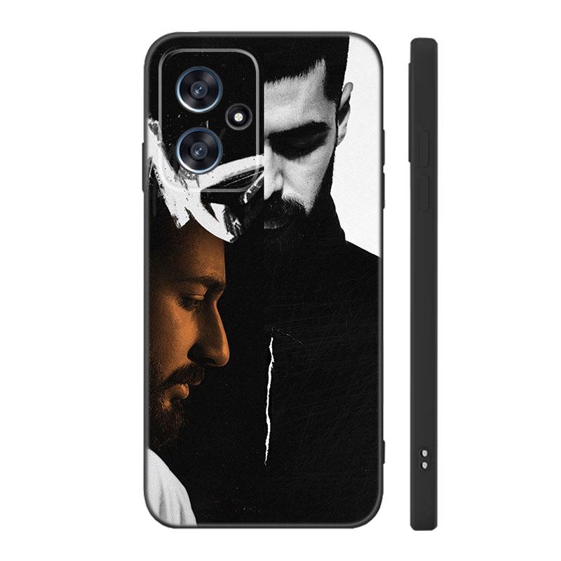 Miyagi & Andy Panda Husa de telefon din silicon negru pentru Xiaomi POCO X3 X4 NFC F3 F4 GT F5 M3 M4 M6 X5 X6 Pro 5G C55 C65 M5