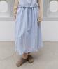 Toabe Soho Stripe Skirt (Sky Blue)