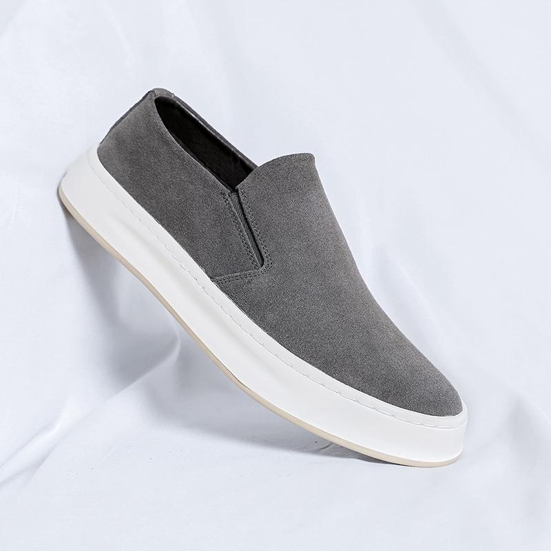 FashionNew High Quality Mens Suede Leather Loafers Luxury Handmade Slip On Casual Shoes For Men Driving Shoes Business Sneaker Moccasin