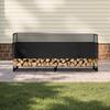 8.5FT Outdoor Firewood Rack with Cover, 102x14.2x46.1 in, Heavy Duty Firewood Holder & 600D Oxford Waterproof Cover for Fireplace, Patio,