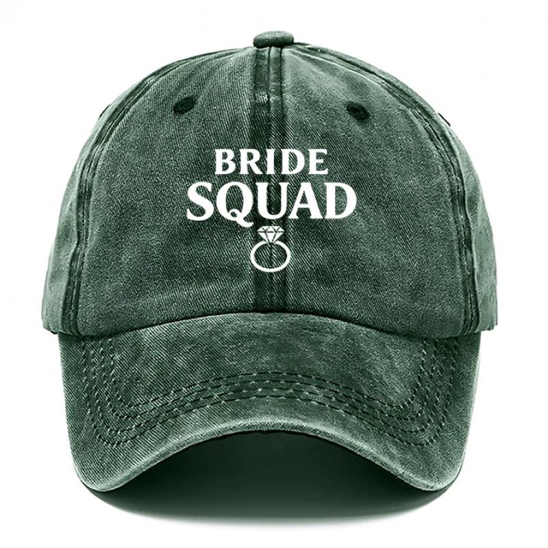 BRIDE SQUAD Printed Baseball Cap Hats for Men Hat for Women Breathable Caps Adjustable DAD Hats Suitable for Outdoor Activi