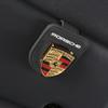 Leather Car Emblems Sunglasses Clip Holder Car Sunshade Clip Magnetic For Porsche 911 Pajun Cayenne Cayman Panamera Macan Taycan