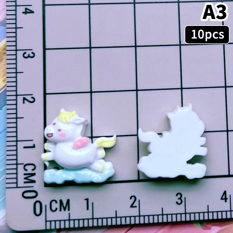 10Pcs 2026 The Year Of Horse Accessories Nail Art Charms Horse Yuanbao Lucky Bag Design Resin Nail Art Rhinestion Decoration