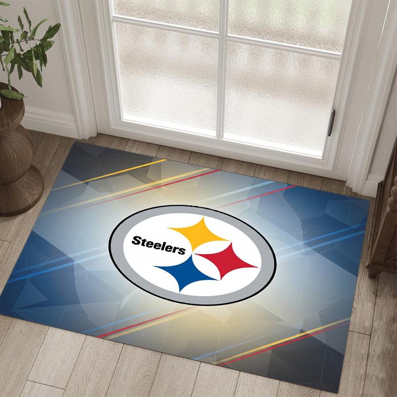 Tappeto in Cristallo di Velluto Design Pittsburgh Steelers Accogliente Non?Tappeto Stampato Antiscivolo per Camera da Letto Soggiorno Ingresso