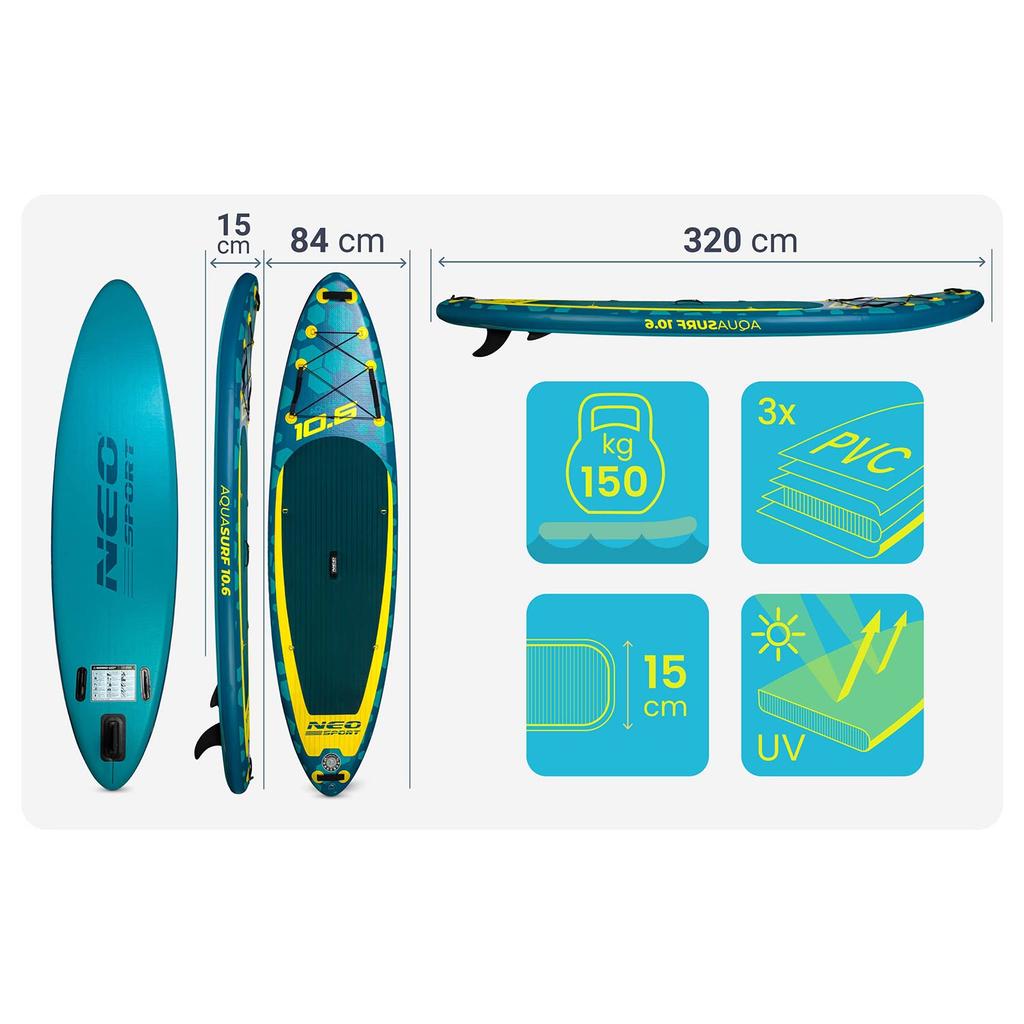 Planche Sup Aquasurf 320 X 84 X 15 Cm Neo-Sport 170213