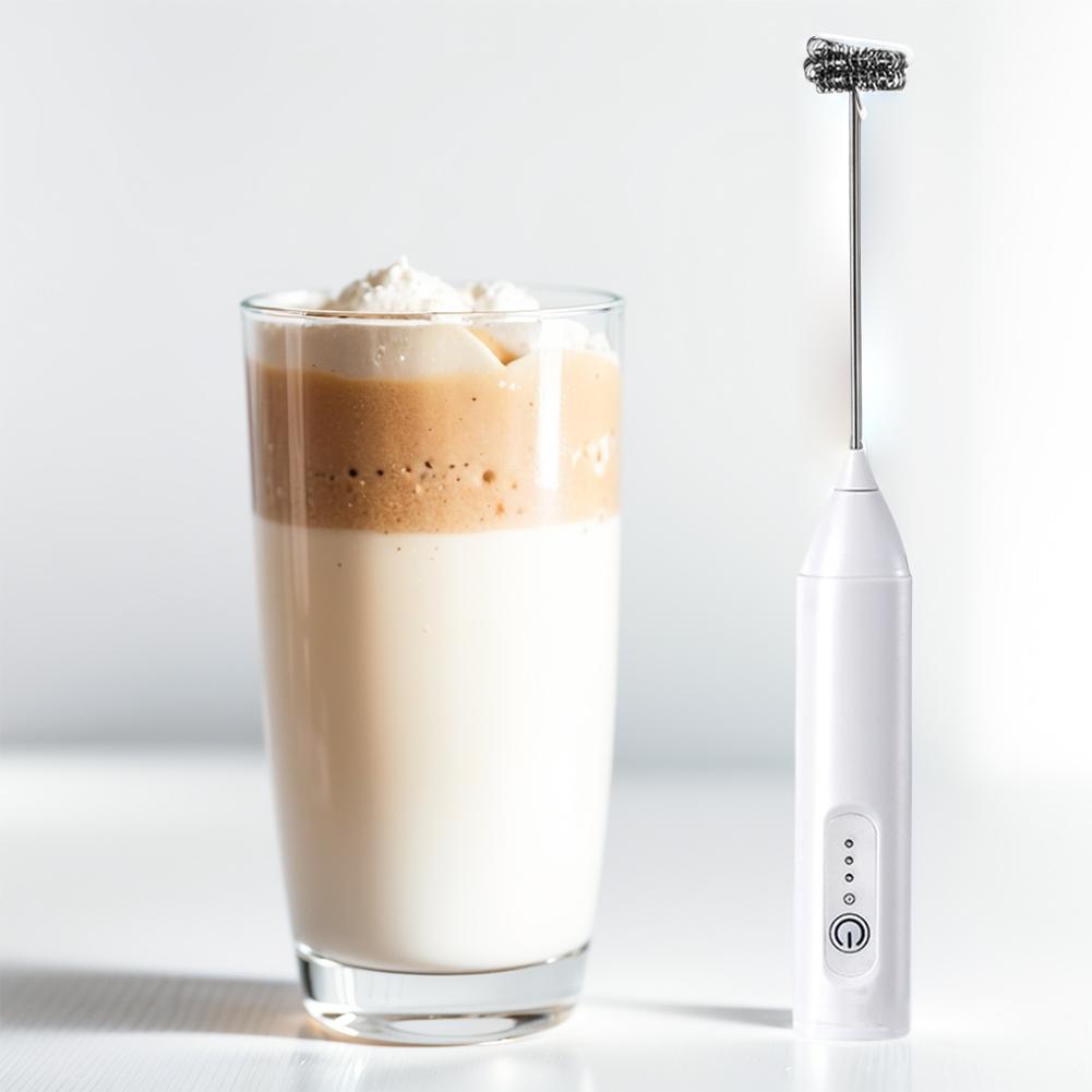 Mini Milk Frother Rechargeable Automatic Rotary Egg Beater Portable Coffee Cappuccino Creamer Stirrer Household Baking Tool