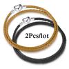2Pcs/Lot Vintage Jewelry Leather Chain Bracelets Fit DIY Handmade Beads Charms Bracelet Couples Pulsera Jewelry For Women Men
