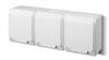 Hermes Triple Socket Z/U 2P+Z Schuko Ip44 White 0326-02