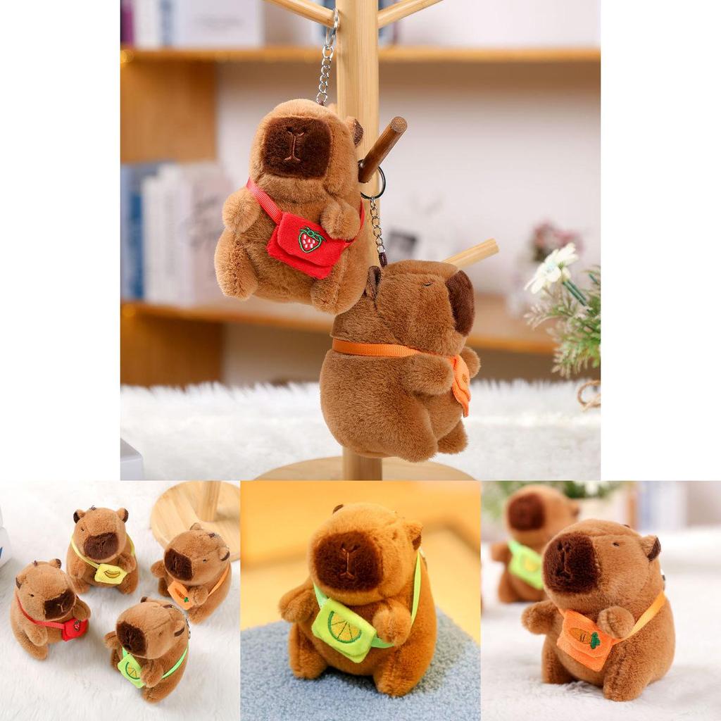 Plush Capybara Keychain With Watermelon Design For Girls Gift Collectors