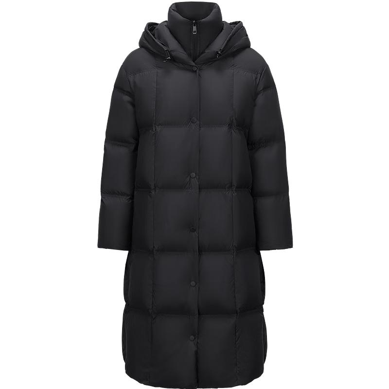 Jiu Zi Anna Kou Women's Cloud Puff Hooded Long Down Jacket