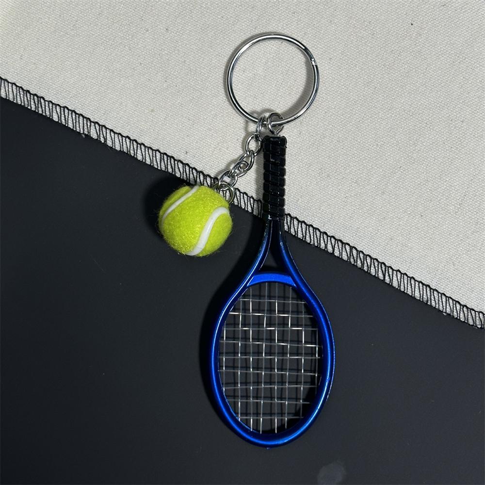 Mini Sports Racket Keychain Tennis Badminton Table Tennis Paddle Keyring Sports Souvenir Backpack Pendant Gift for Sports Lovers 4