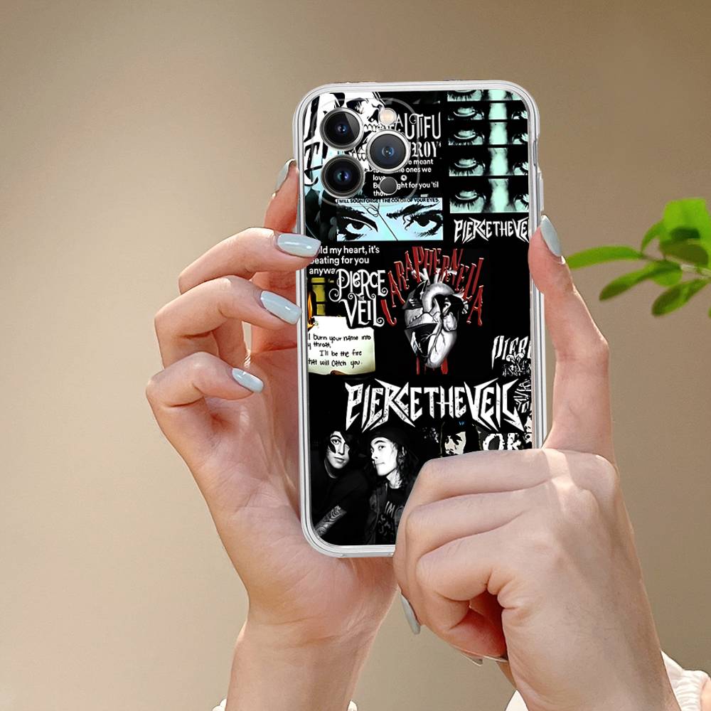 P-Pierce The Veil Band For IPhone 17 16 15 14 13 12 11 Pro Max Plus Mini Funda For Transparent Cover