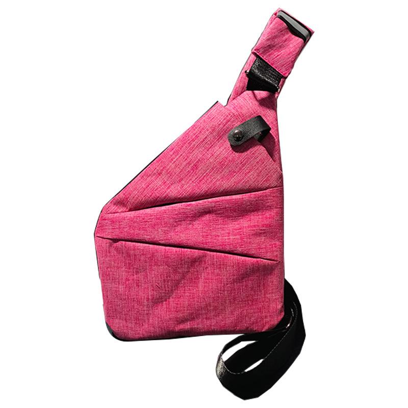 Right Shoulder Gun Bag, Nylon Breast Bag, Men'S Lightweight, Simple And Large-Capacity Messenger Bag, Casual Close-Fitting Shoulder Bag.