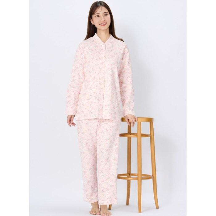 [Wing/Wacoal] Pajamas Cotton 100% (Body Lining) Warm Winter Long Sleeve Long Pants EP6025 PI S