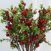 Plastic Artificial Pomegranate Branches 24 Fruit Fake Plants  Wedding Party Decor