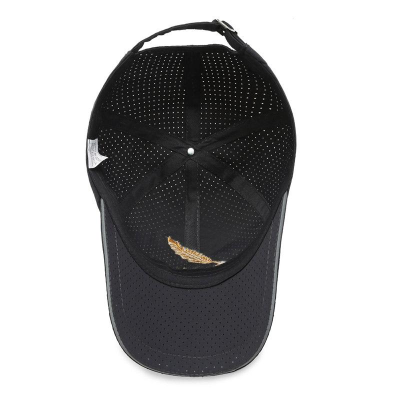 Hat Men'S Spring Summer Embroidery Feather Mesh Cap Baseball Cap Women'S Visor Mesh Breathable Cap