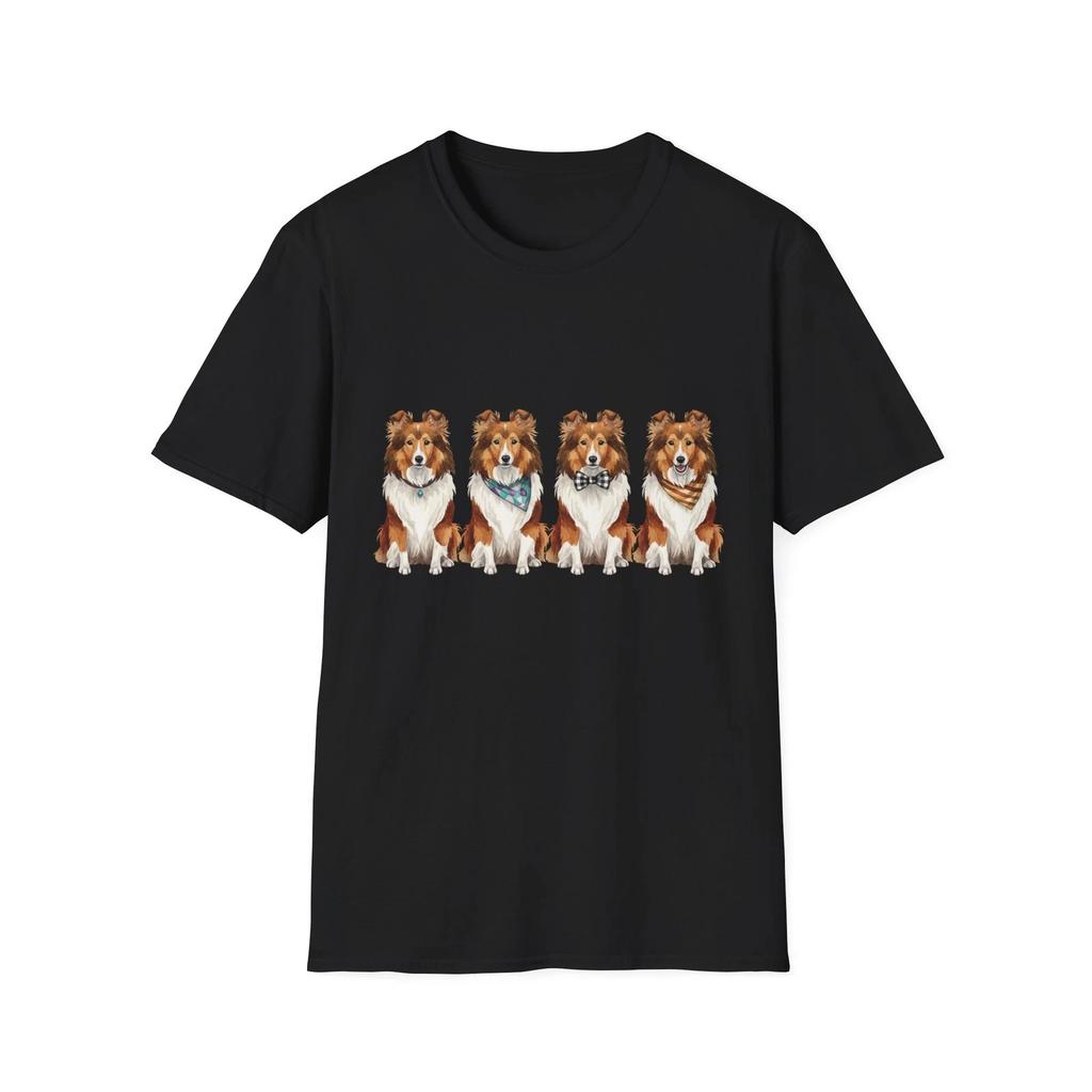 Dog Watercolor Vintage Retro Black Tee Cute Pet Graphic T-Shirt