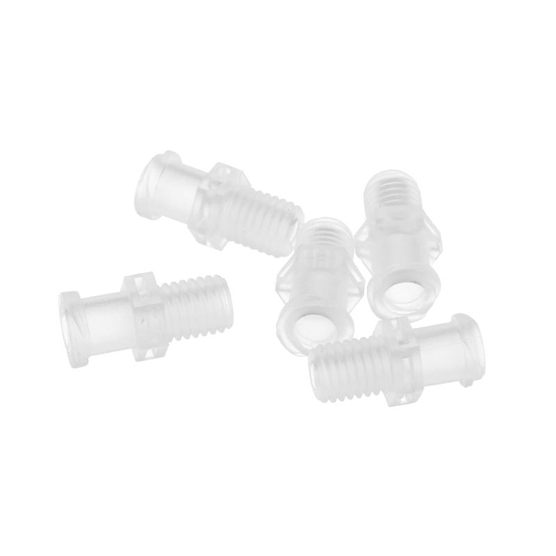 Luer závit 1/4-28Unf M6 M5 Adaptér PP Plastový Vzduchový Ventil Trubice Dávkování Lepidla Subbalení Stříkačka Tělo Spojka