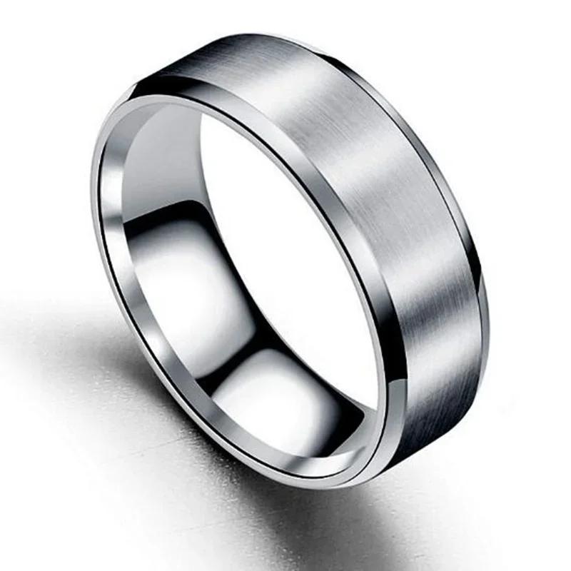 2025 New Titanium Steel Rings For Men Stainless Steel Rings For Men Men Ring Fashion Rings Wire Drawing