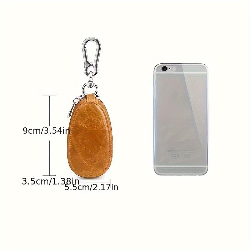 Men's Multifunctional Universal Double Layer Car Key Bag Genuine Leather Regular Key Bag Vintage Smart Folding Key Protector Fashion Business