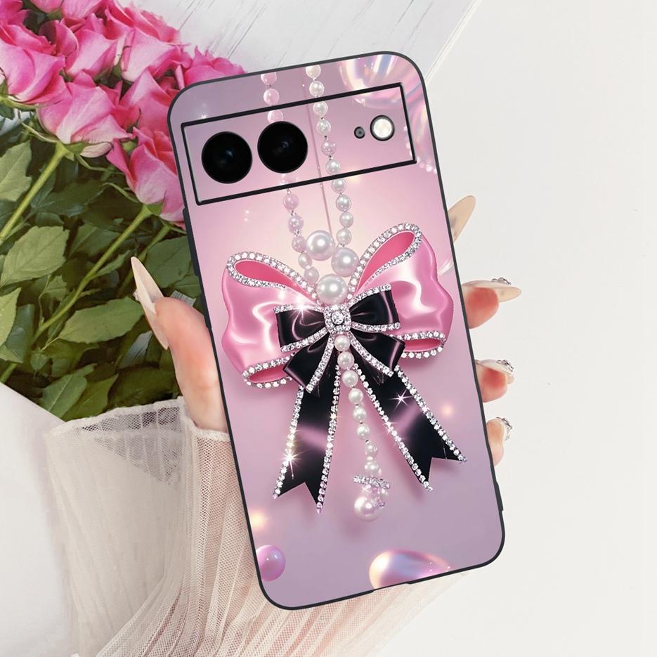 For Google Pixel 7A Case Pixel7 Pro Luxury Flower Butterfly Painted Cover Soft Silicone Case For Google Pixel 7 Pro Pixel7A Bags