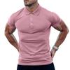 Men's Plain Short-sleeved Polo Shirt: a Casual Button-down Collared T-shirt