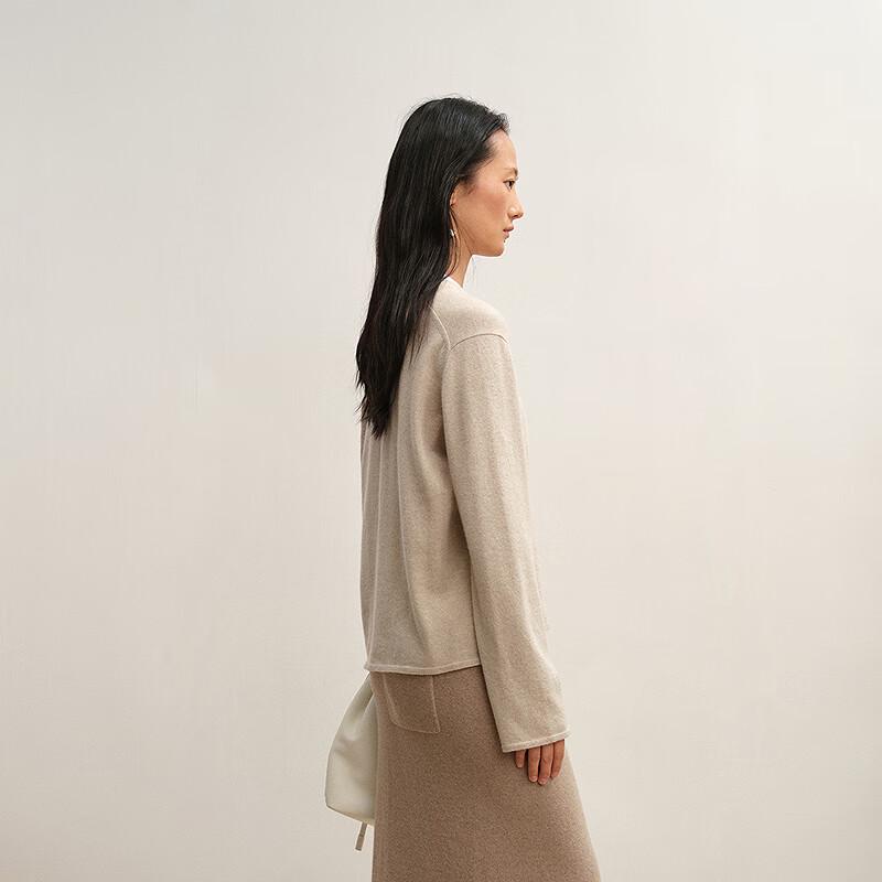 LESS 2025 Winter H-Shape V-Neck Cashmere Sweater Set