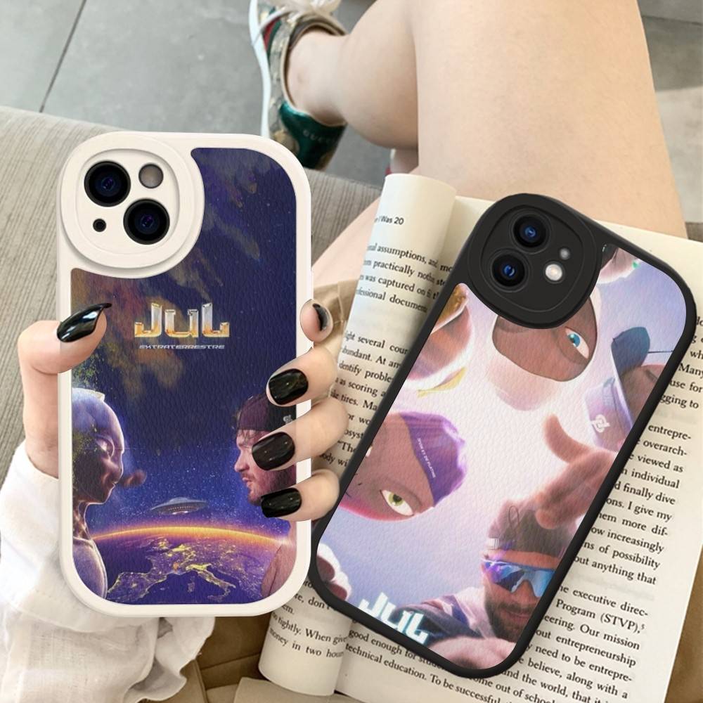 Rapper JuL C'est Pas Des Lol Phone Case For IPhone 11 12 13 14 15 16 Pro Max Plus Leather Cover