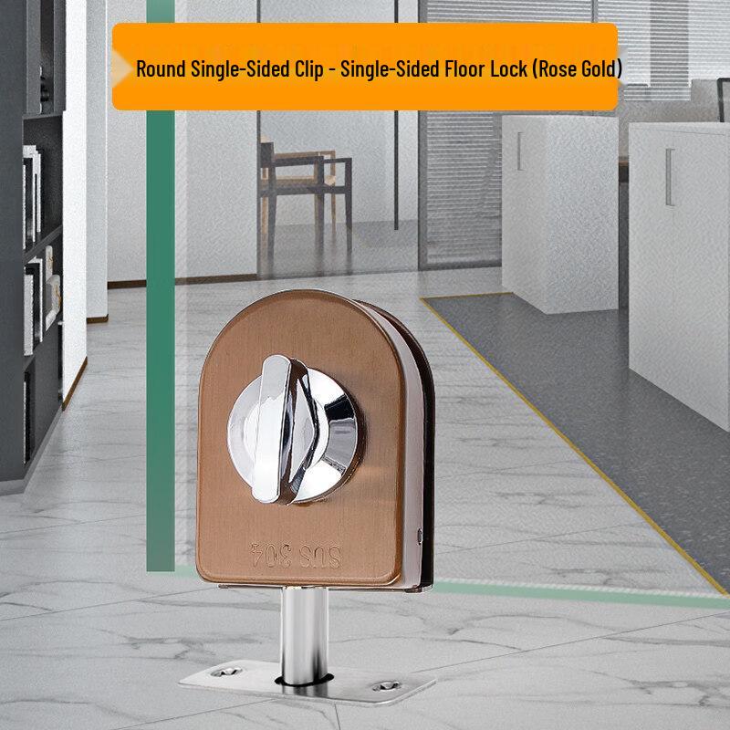 Jundingying 706 Rose Gold Single-Sided Glass Door Lock