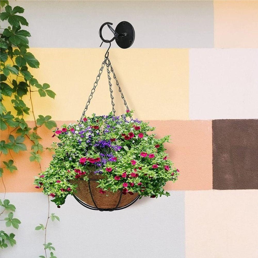 With Safety Buckle Ceiling Hooks Strong Q-Hanger Hook Flower Pot Hook Plant Hooks Garden