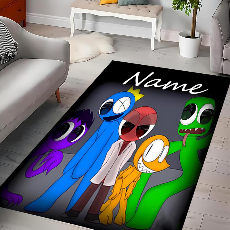 Custom Personalization Rainbow Friends Area Rug - Perfect For Kitchen, Bathroom,Laundry Room Decor Large Size Available,Gift All Seasons