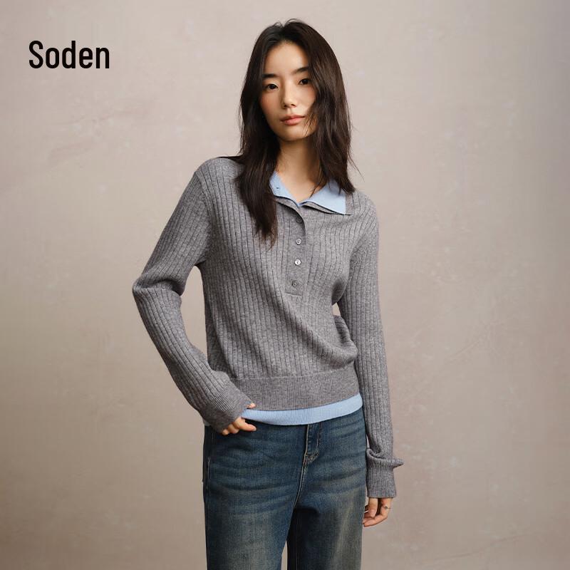 

WHIteALLUSION Designer Faux Two-Piece Turtleneck Sweater L