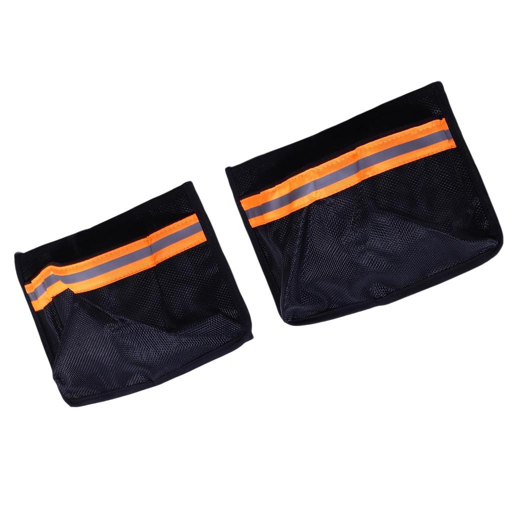 2Pcs Boat Storage Mesh Bag Closable PVC Reflective Self Adhesive Universal for Gloves Tools Tackle Gear