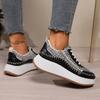 Bunte Pailletten Plateau-Sneakers Damen 2025 Mode Dicke Sohle Vulkanisierte Schuhe Frau Übergröße Rutschfeste Laufschuhe 43