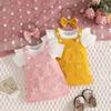 Summer Baby Girl Ribbed Bodysuit & Bow Knot Dress Set
