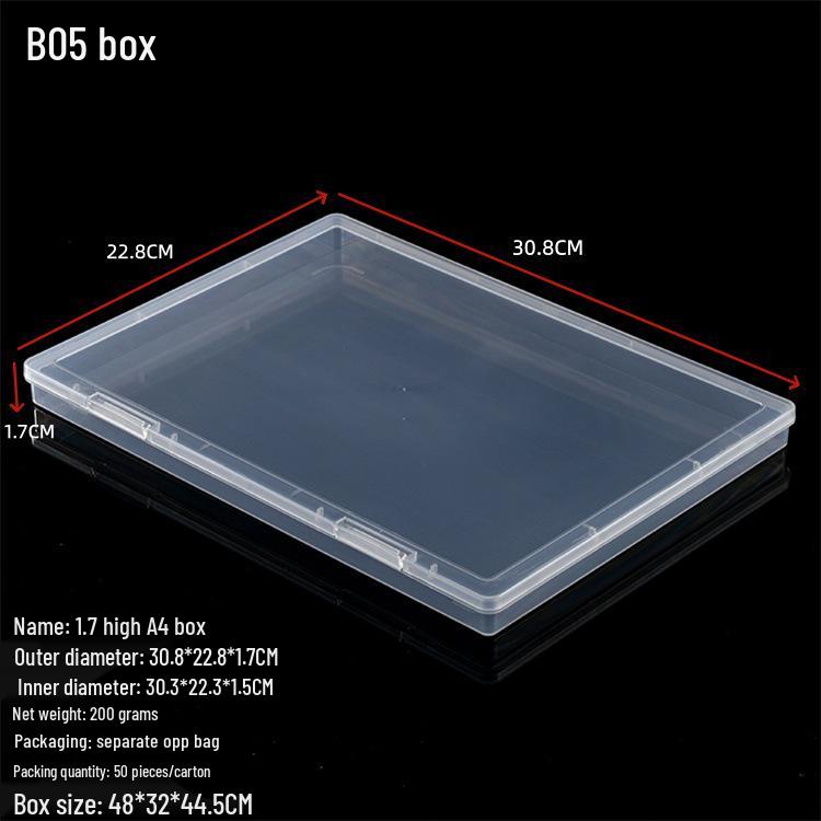 Rectangular Transparent PP Plastic Storage Box for Stationery, Cards, Hardware, Jewelry, and Fishing Gear