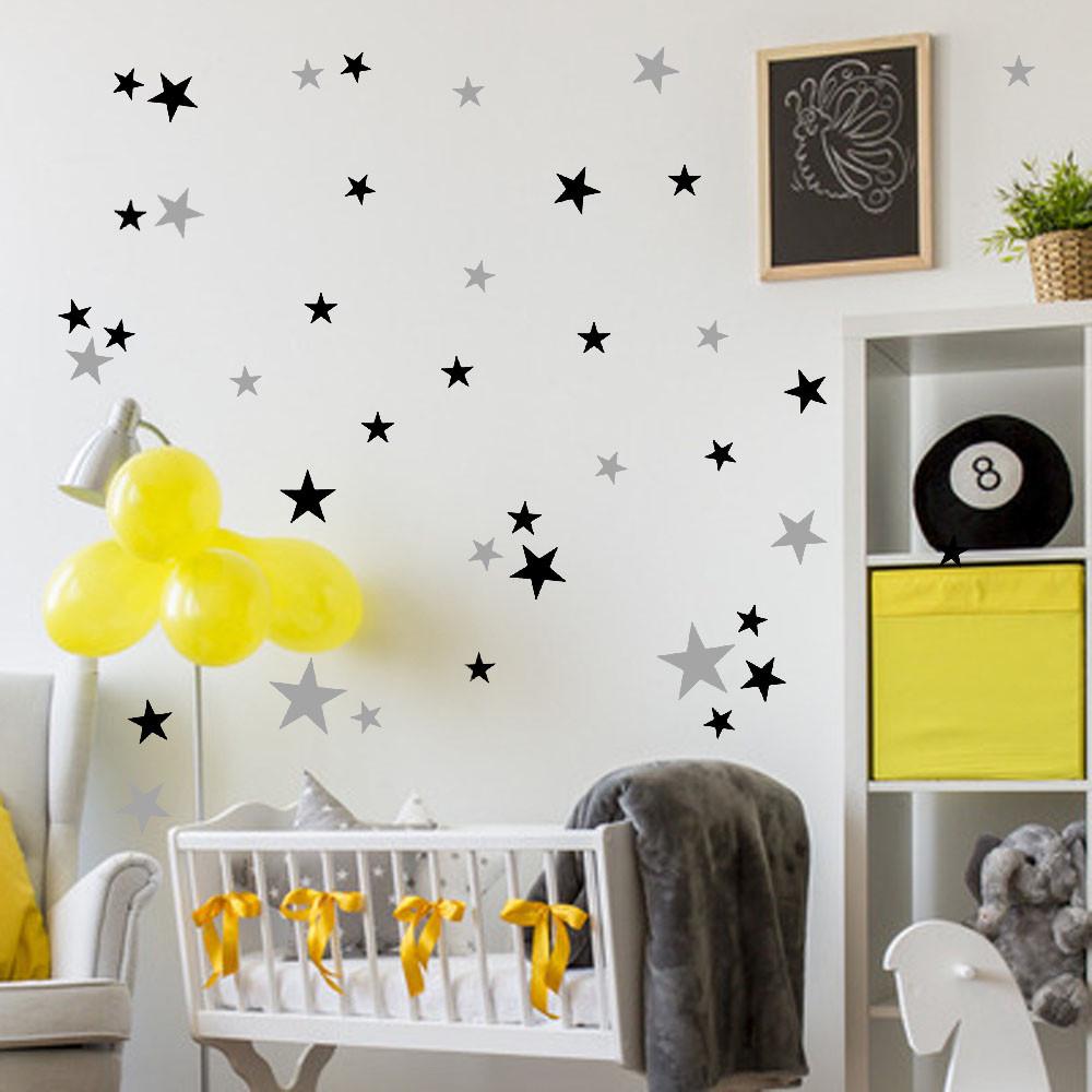 51 Pezzi Stella Rimovibile Arte Vinile Murale Decorazione Casa Stanza Camere Bambini Adesivi Murali