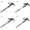 4-Section Outdoor Walking Stick Portable Telescopic Trekking Pole Anti Skid Aluminium Alloy Cane Elderly Camping Climbing Stick