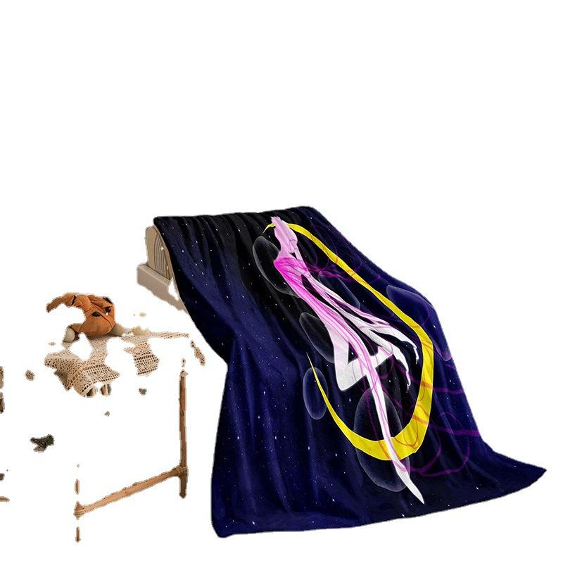 Cartoon Beautiful Girl War Series Double-Sided Flannel 3D Digital Printing Blanket, Blanket