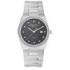 Zeus Diamond Accents Stainless Steel Black Dial Quartz D118SAN Women's Watch