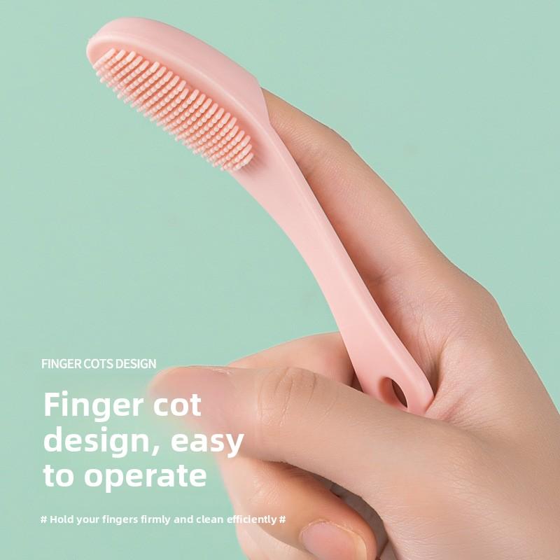 Mini Silikon Mitesser Akne Reinigungsbürste Weiche Haare Make-up Pinsel Schönheit Gesichtsreinigung Nasenporen Bürste Reinigung Fingerlinge