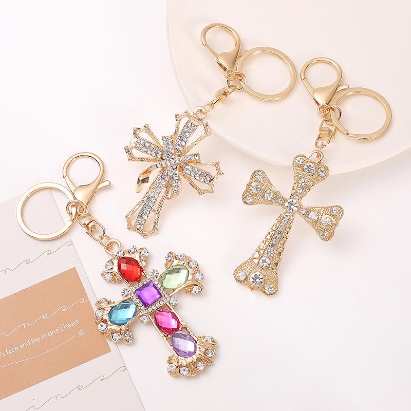 Fashion Creative Pendant Cross Keychain Car Bag Pendant Small Gift