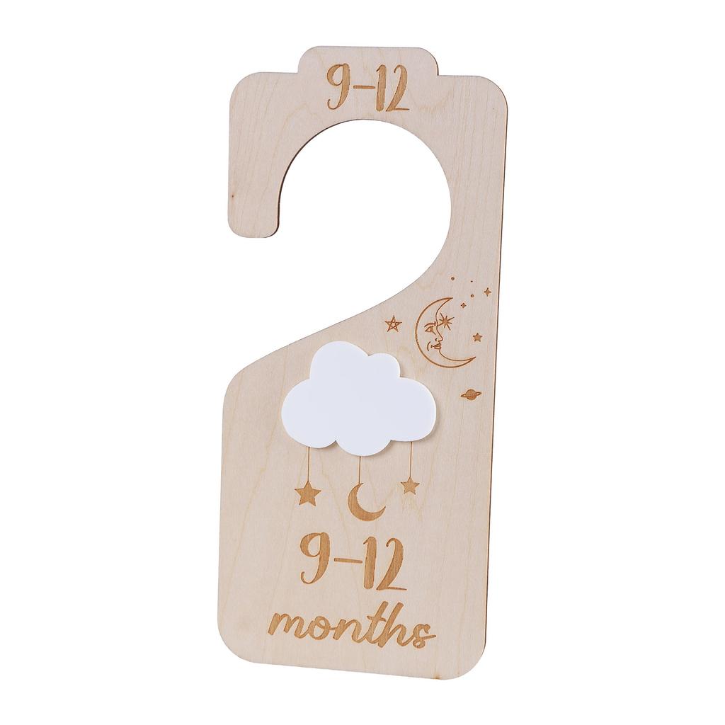 Pack of 7 Baby Closet Organizers Wardrobe Infant Clothes Wood Divider Panels Nursery Wardrobe Separators for Household