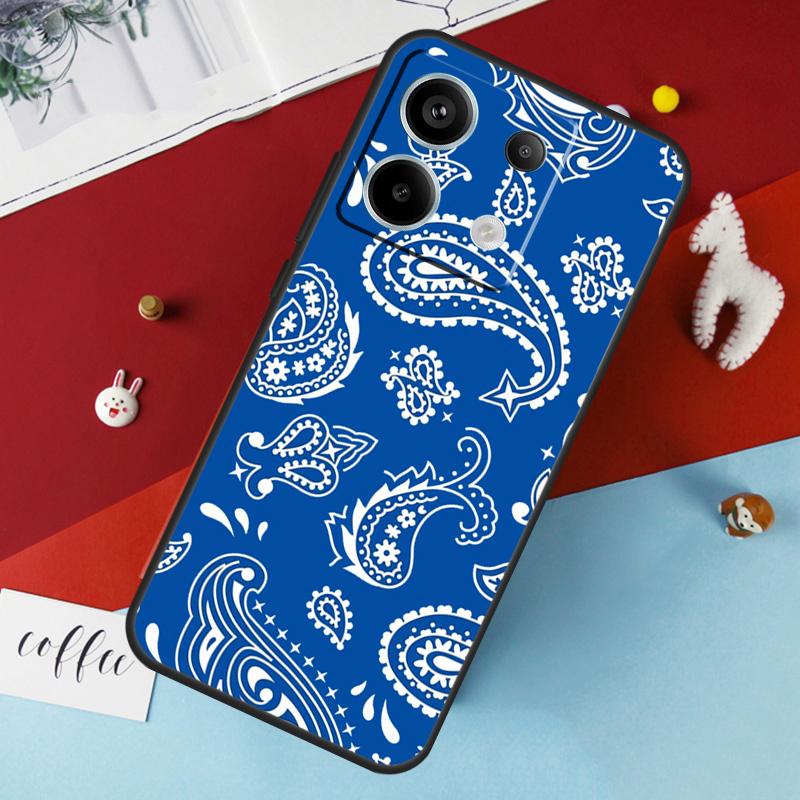 Black Bandana Paisley Case For Xiaomi Redmi 13C 12C 10C 9C 10A Redmi Note 11 9 10 12 13 Pro 9S 10S 11S 12S Cover