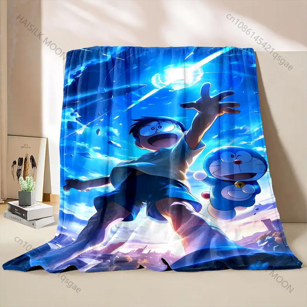 1PC Japanese Anime Doraemon Printed Blanket Flannel Fluffy Soft Blanket for Adult Kids Plush Sofa Bed Car Camping Luxury Gifts