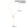 Irregular Simple Vintage Metal Square Snake Pendant Necklace for Women Europe and America Long Thin Chain Necklace Jewelry Gift