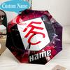 Custom Name Umbrella Fulham FC Crest Umbrella 8-Frame for Travel, Camping, Casual Lightweight Portable, Essential for Family Gifts