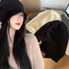 Fashion Women Knitted Baggy Beanie Hat Winter Warm Slouchy Knit Woolen Skullies Cap Outdoor Windproof Drawstring Pullover Hat
