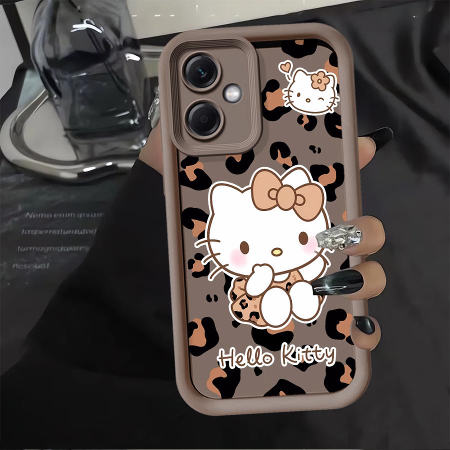 Hello Kitty Leopard Print Pattern Case for Xiaomi Redmi Note 14 Pro Plus 9s 10S 11 12 12S 10 11S Note 13 Phone Cover