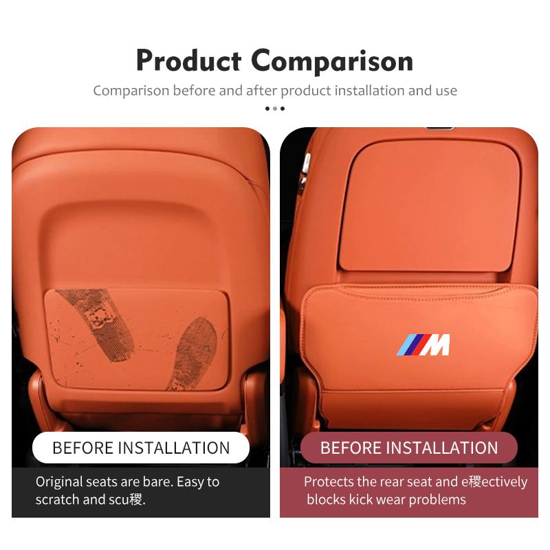 WCHT7 Car Seat Backrest Anti Kick Pad Rear Seat Storage Bag Accessories For BMW E93 F10 F20 F30 F40 F15 F25 F26 F31 F49 F86 M3 M5 X3